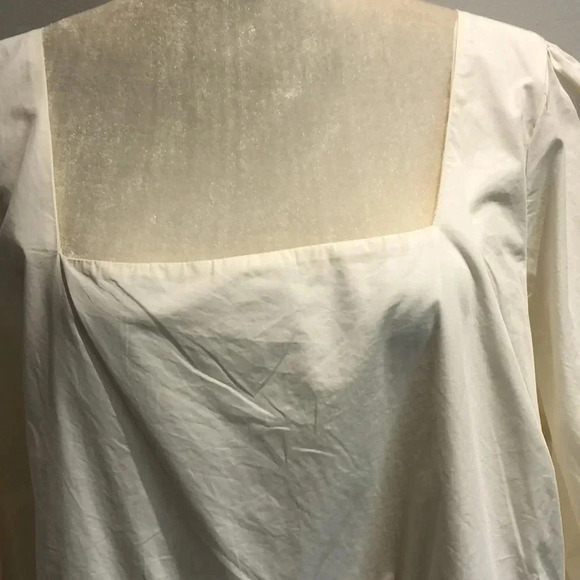 Madewell Poplin Lizzie babydoll dress ivory 20W New with Tags - Picture 4 of 10